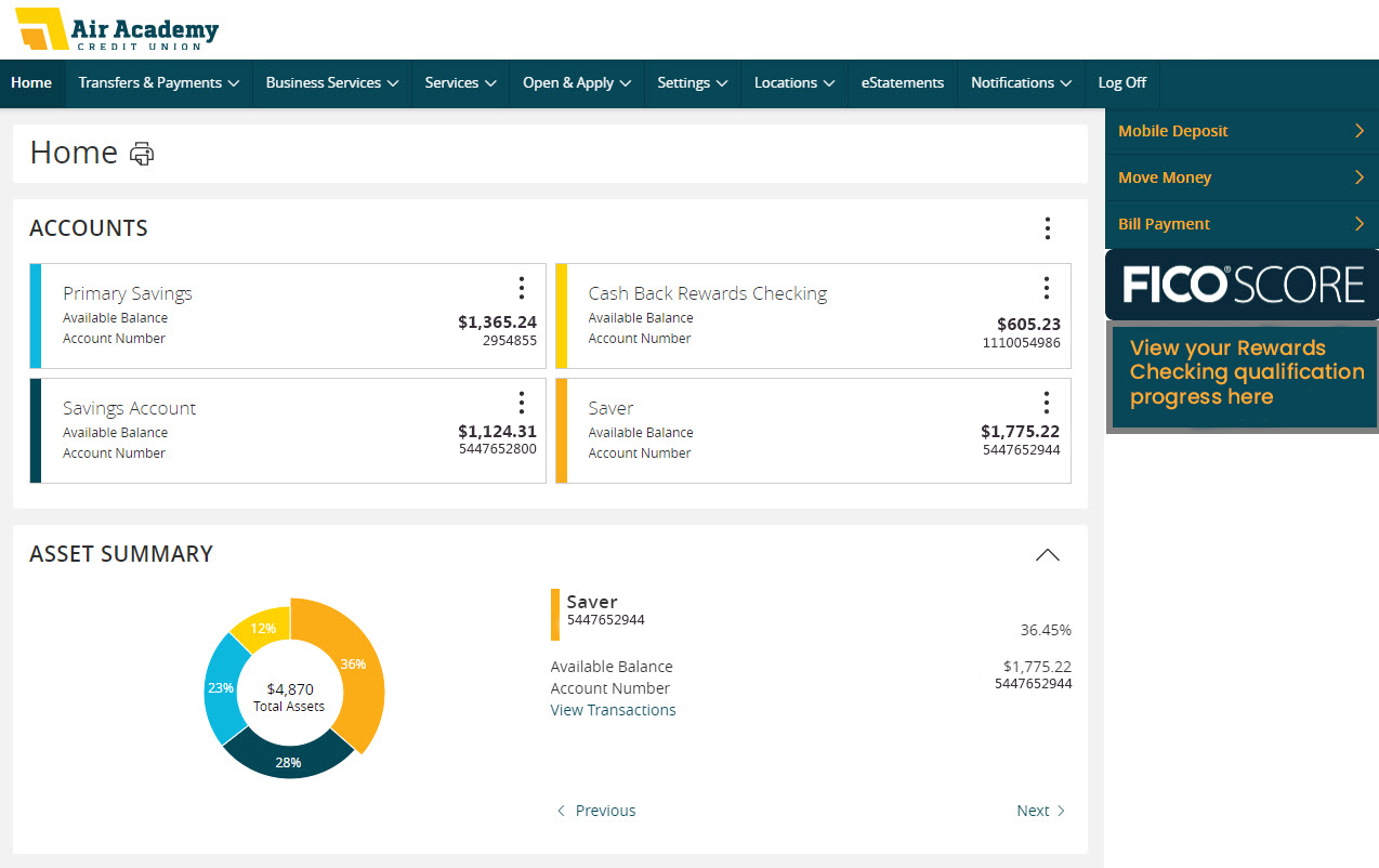 Online Banking Changes Air Academy Credit Union