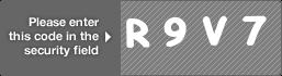 captcha code for visual authentication  letter R number 9 letter V number 7