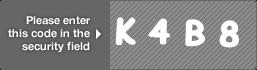 captcha code for visual authentication  letter K number 4 letter B number 8