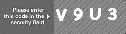 captcha code for visual authentication  letter V number 9 letter U number 3