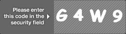 captcha code for visual authentication  letter G number 4 letter W number 9