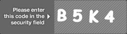 captcha code for visual authentication  letter B number 5 letter K number 4