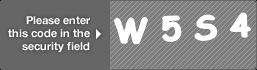 captcha code for visual authentication  letter W number 5 letter S number 4