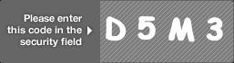 captcha code for visual authentication  letter D number 5 letter M number 3