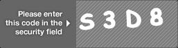 captcha code for visual authentication  letter S number 3 letter D number 8