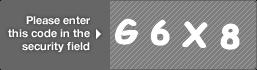 captcha code for visual authentication  letter G number 6 letter X number 8
