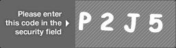 captcha code for visual authentication  letter P number 2 letter J number 5