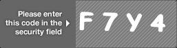 captcha code for visual authentication  letter F number 7 letter Y number 4