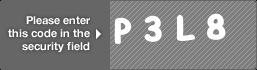captcha code for visual authentication  letter P number 3 letter L number 8