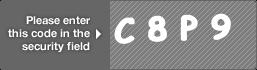 captcha code for visual authentication  letter C number 8 letter P number 9