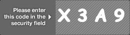 captcha code for visual authentication  letter X number 3 letter A number 9