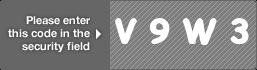 captcha code for visual authentication  letter V number 9 letter W number 3
